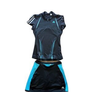 Adidas Formotion ClimaCool Tennis Skort & Quarter-Zip Shirt Set – Size Small